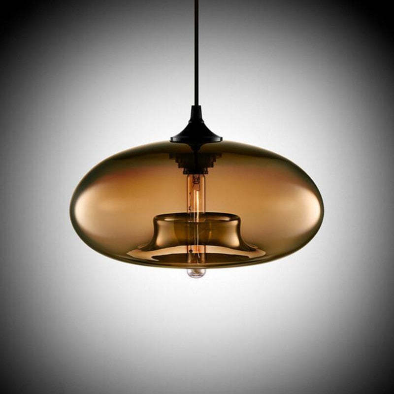 Mode Pendant Light Modern Bread Shape Glass Living Room Bedroom