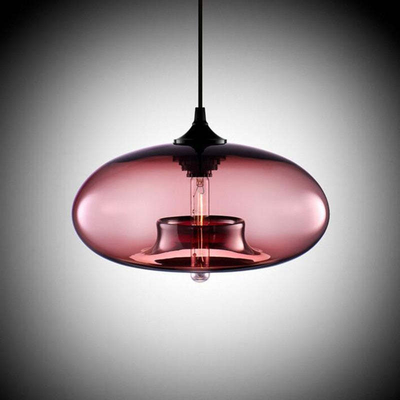 Mode Pendant Light Modern Bread Shape Glass Living Room Bedroom