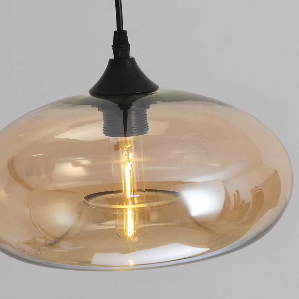 Mode Pendant Light Modern Bread Shape Glass Living Room Bedroom