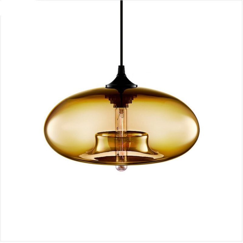 Mode Pendant Light Modern Bread Shape Glass Living Room Bedroom