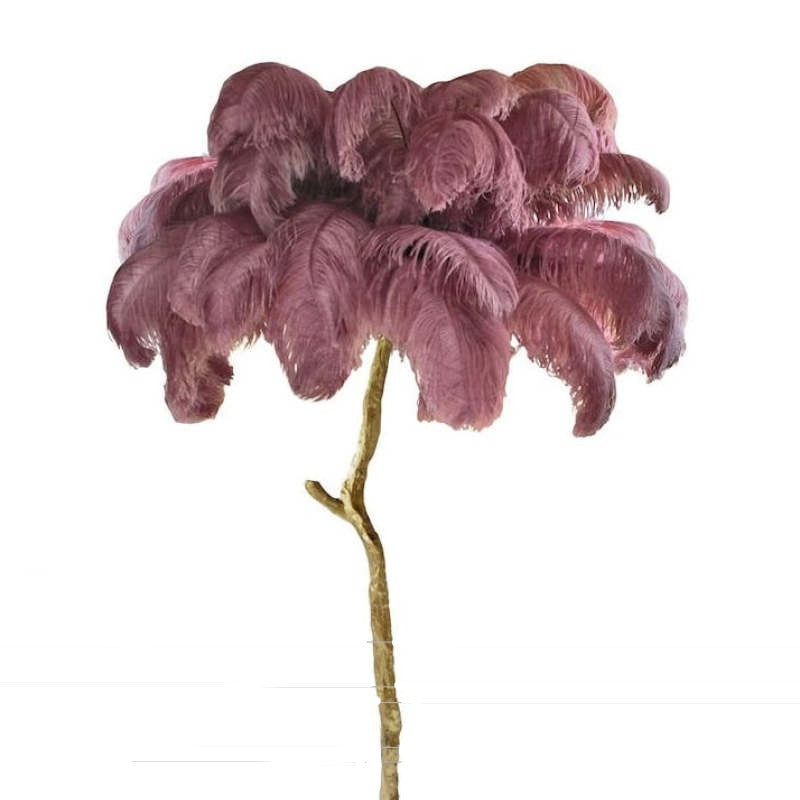 Yono Floor Table Lamp Ostrich Feathers Exclusive Nordic Luxury