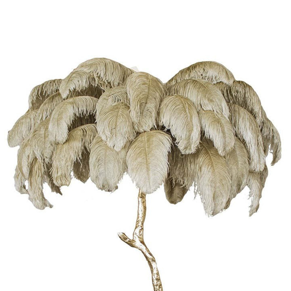Yono Floor Table Lamp Ostrich Feathers Exclusive Nordic Luxury