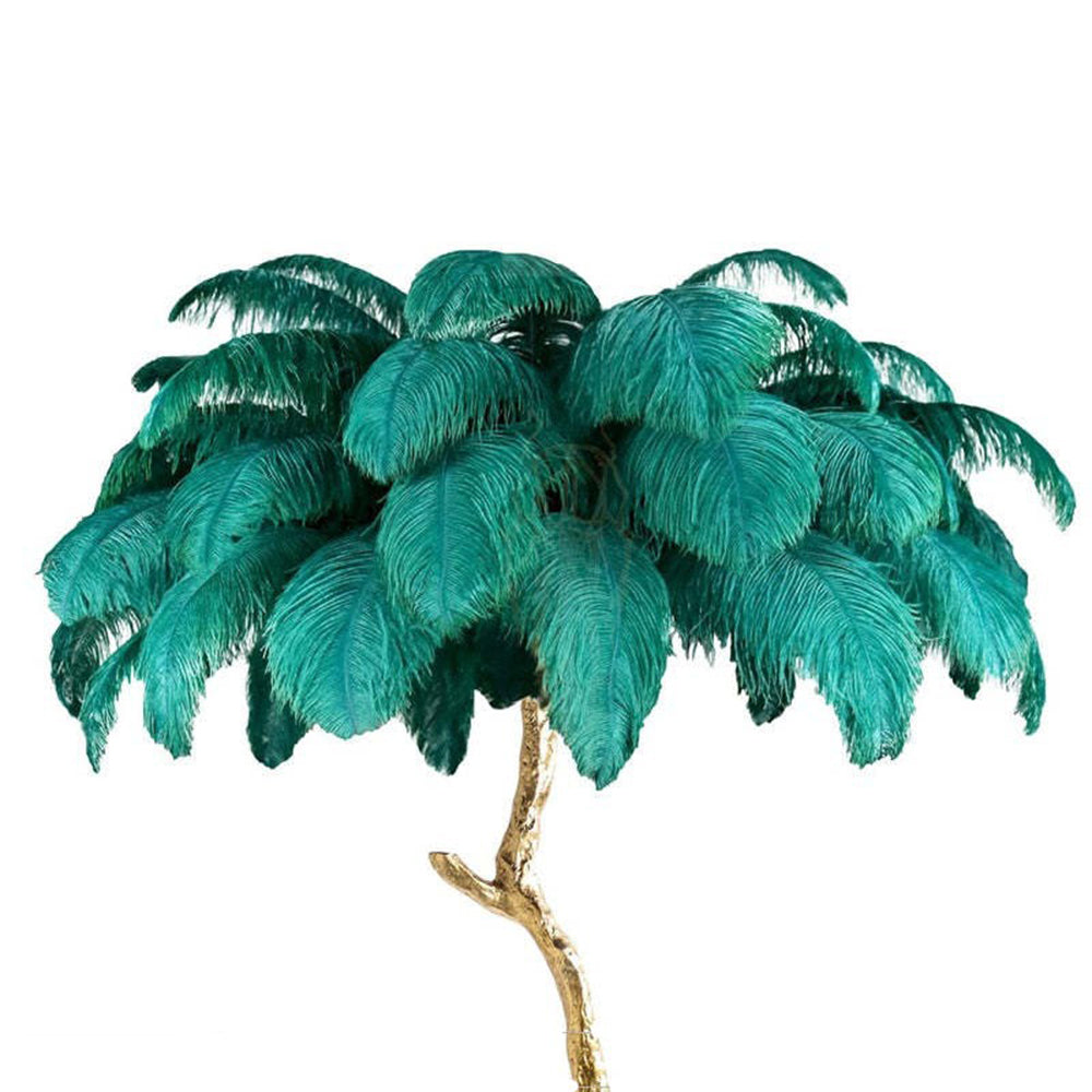 Yono Floor Table Lamp Ostrich Feathers Exclusive Nordic Luxury