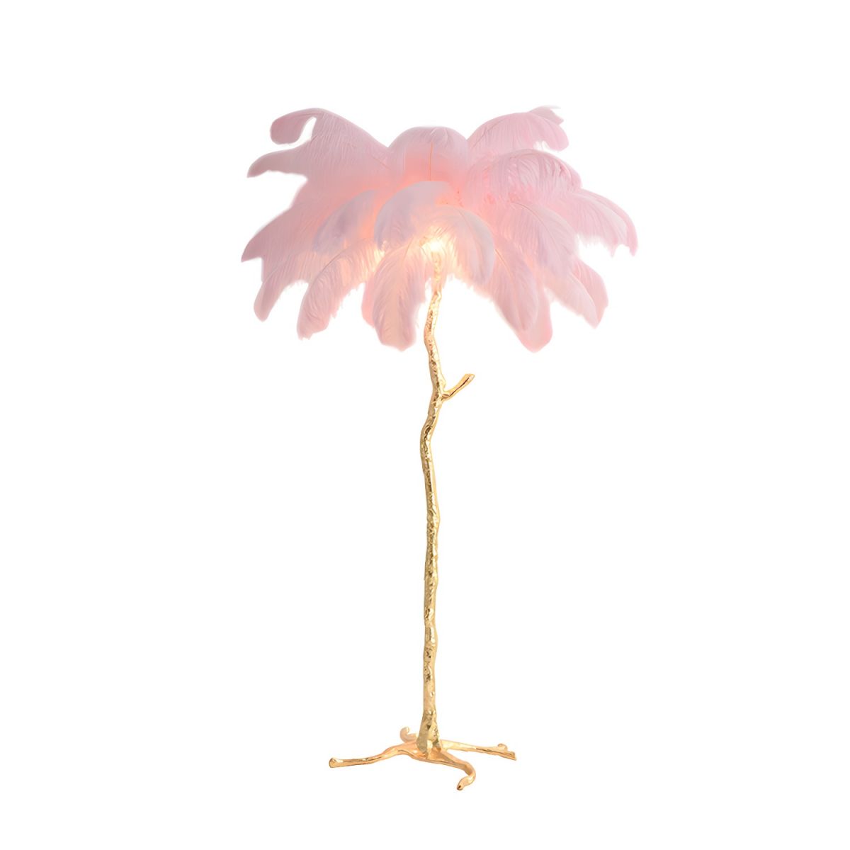 Yono Floor Table Lamp Ostrich Feathers Exclusive Nordic Luxury