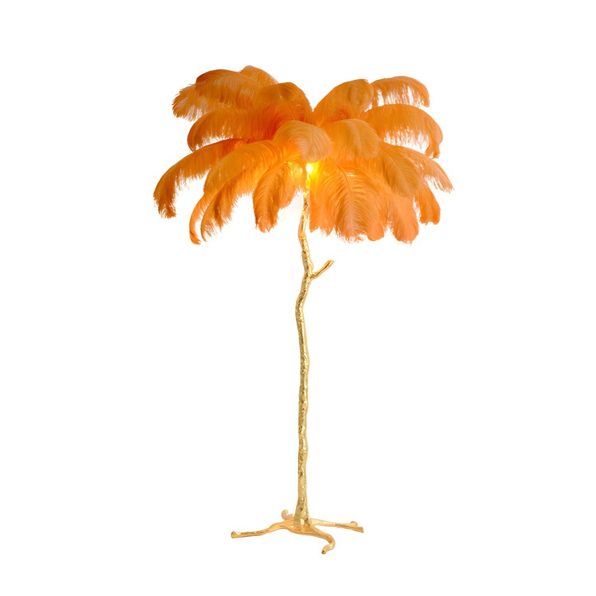 Yono Floor Table Lamp Ostrich Feathers Exclusive Nordic Luxury