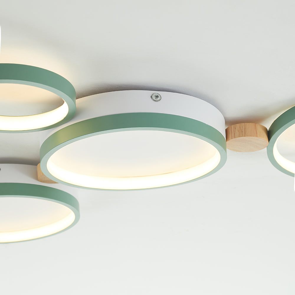 Soleil Flush Mount Ceiling Light Modern Round Bedroom Living Room