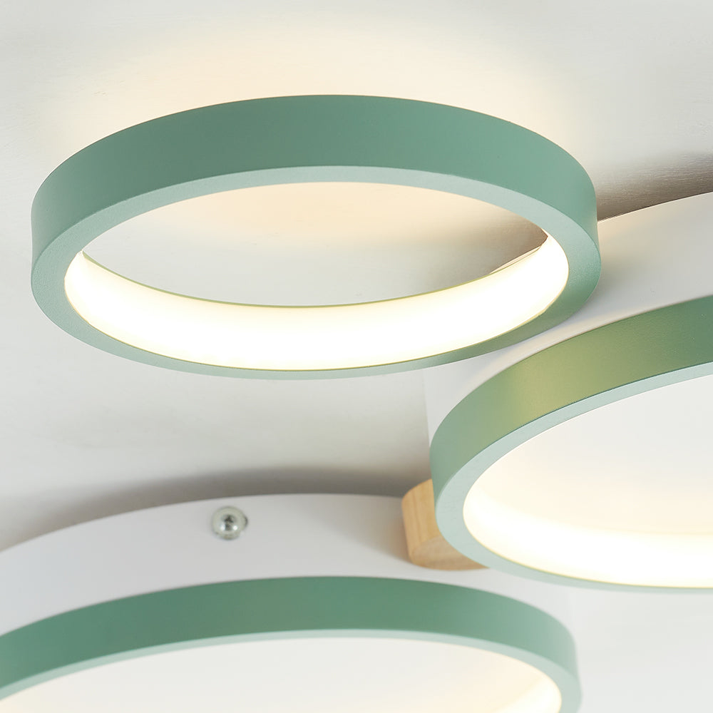 Soleil Flush Mount Ceiling Light Modern Round Bedroom Living Room