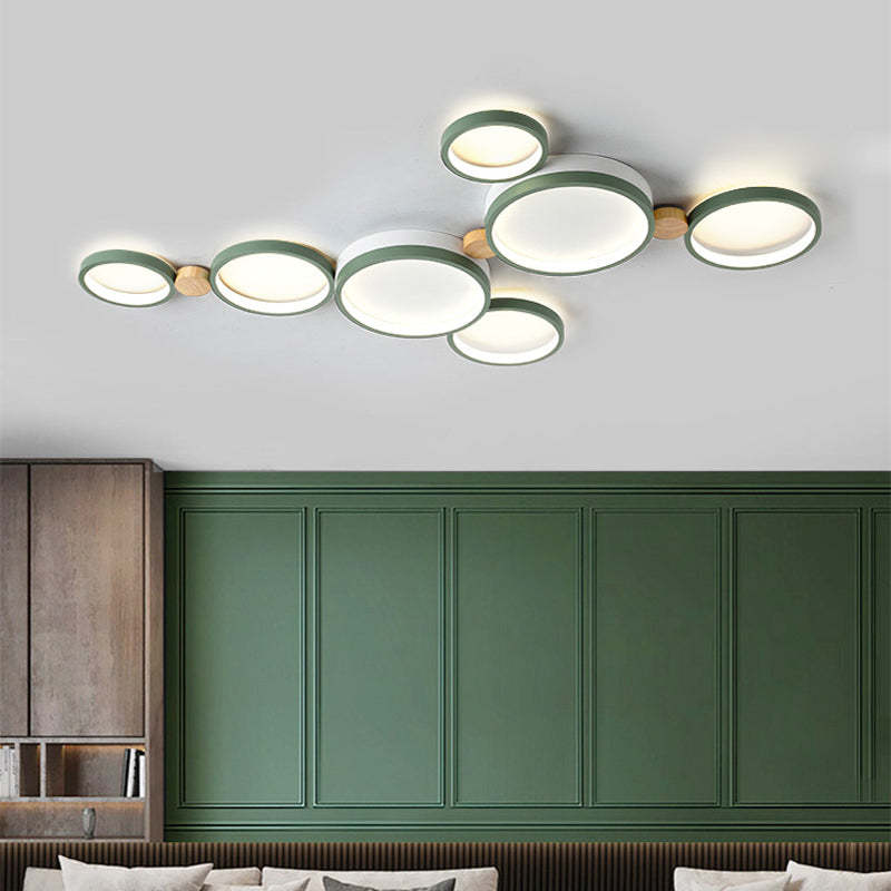 Soleil Flush Mount Ceiling Light Modern Round Bedroom Living Room