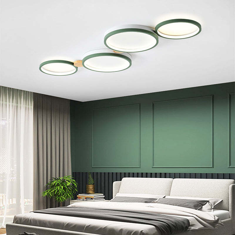 Soleil Flush Mount Ceiling Light Modern Round Bedroom Living Room