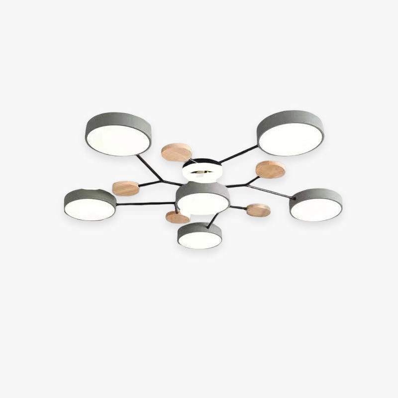 Soleil Flush Mount Ceiling Light Modern Round Bedroom Living Room