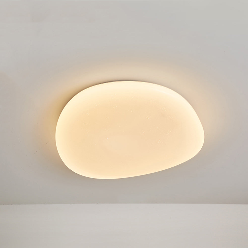 Soleil Flush Mount Ceiling Light Modern Pebble Shape Bedroom Living Room