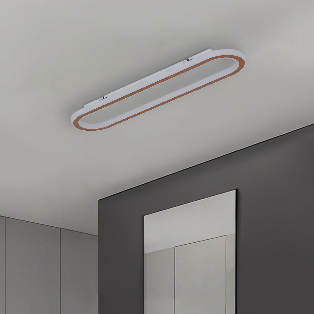 Soleil Ceiling Light Modern Rectangular Recessed Metal Acrylic Living Room