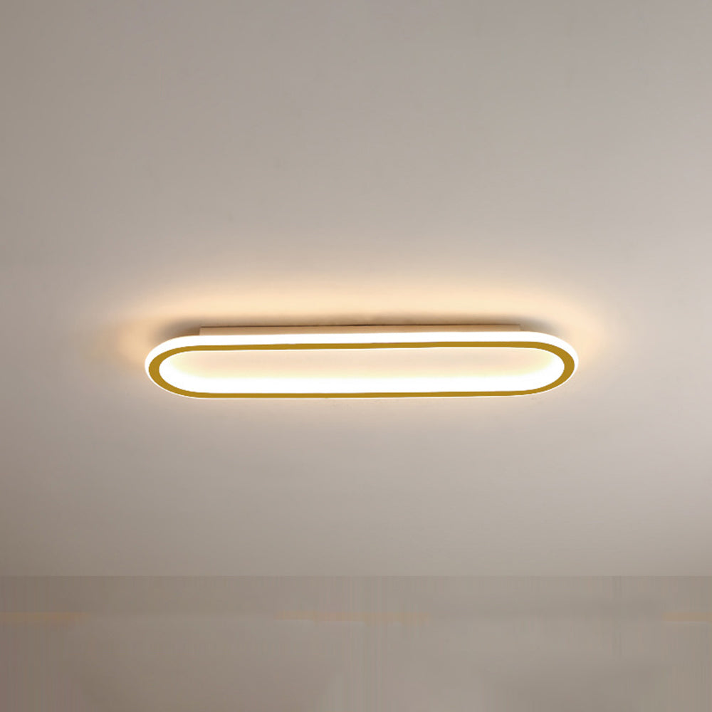 Soleil Ceiling Light Modern Rectangular Recessed Metal Acrylic Living Room