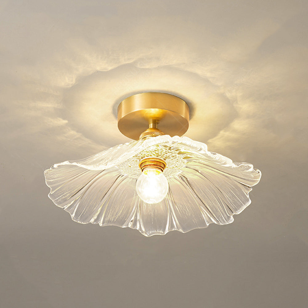 Nexa Ceiling Light Recessed Floral Glass Art Deco Living Room Dining Room