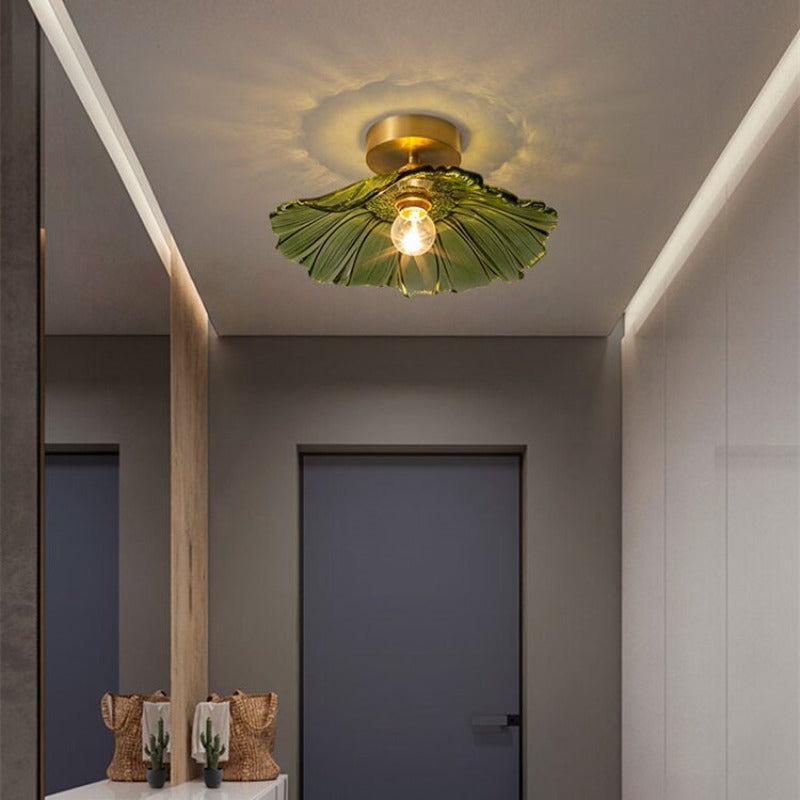 Nexa Ceiling Light Recessed Floral Glass Art Deco Living Room Dining Room