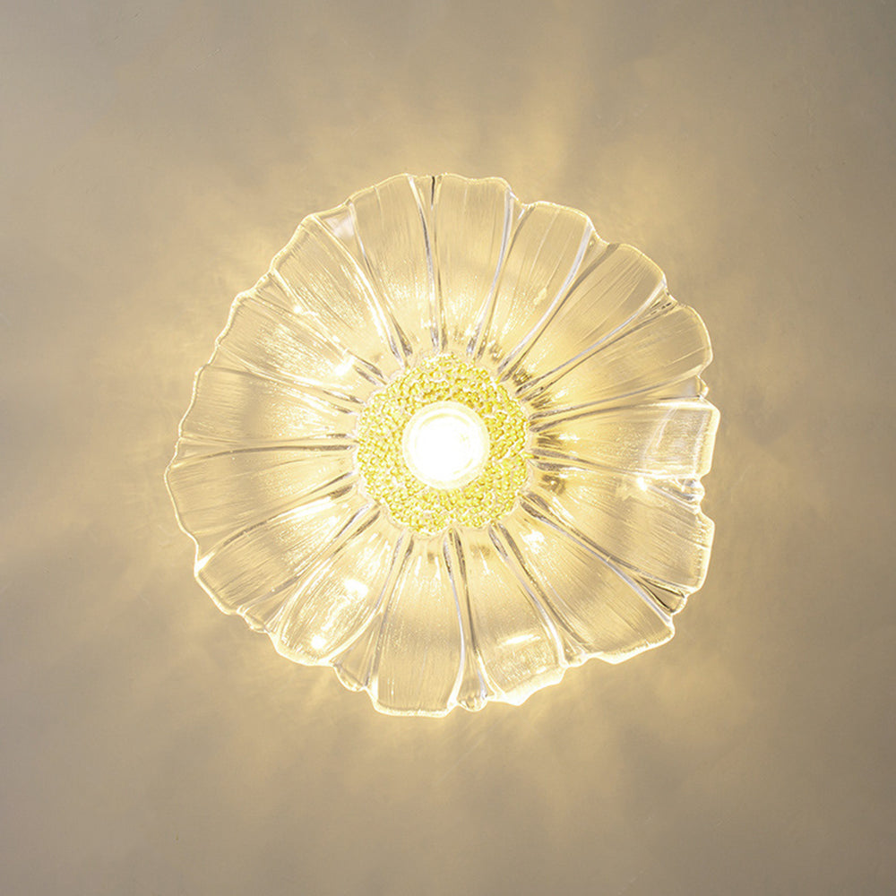 Nexa Ceiling Light Recessed Floral Glass Art Deco Living Room Dining Room