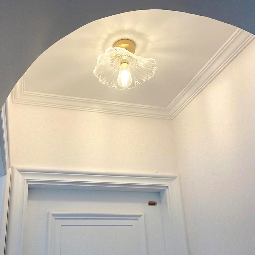 Nexa Ceiling Light Recessed Floral Glass Art Deco Living Room Dining Room