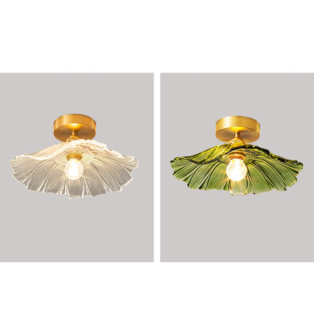 Nexa Ceiling Light Recessed Floral Glass Art Deco Living Room Dining Room