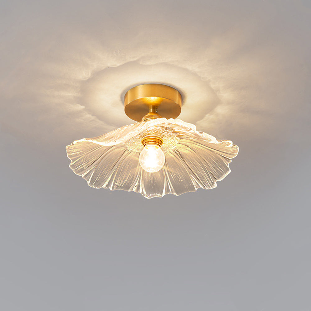 Nexa Ceiling Light Recessed Floral Glass Art Deco Living Room Dining Room