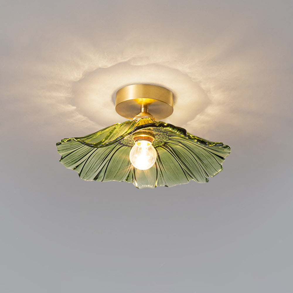 Nexa Ceiling Light Recessed Floral Glass Art Deco Living Room Dining Room
