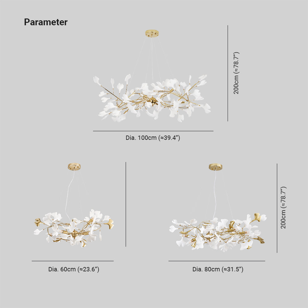 Aura Chandelier Luxury Acrylic Modern LED Gold Metal Living Room
