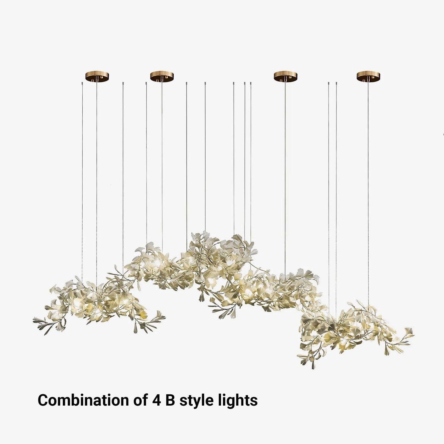 Aura Chandelier Luxury Acrylic Modern LED Gold Metal Living Room