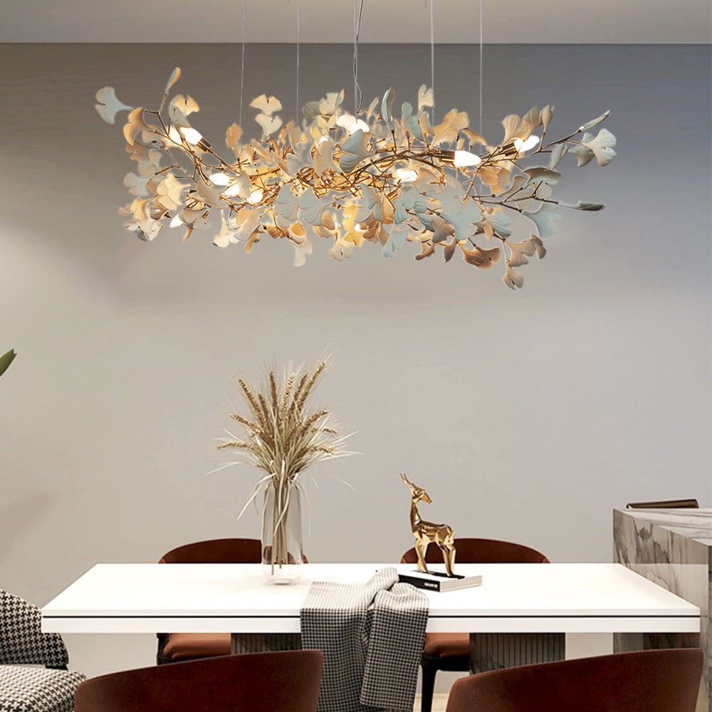 Aura Chandelier Luxury Acrylic Modern LED Gold Metal Living Room