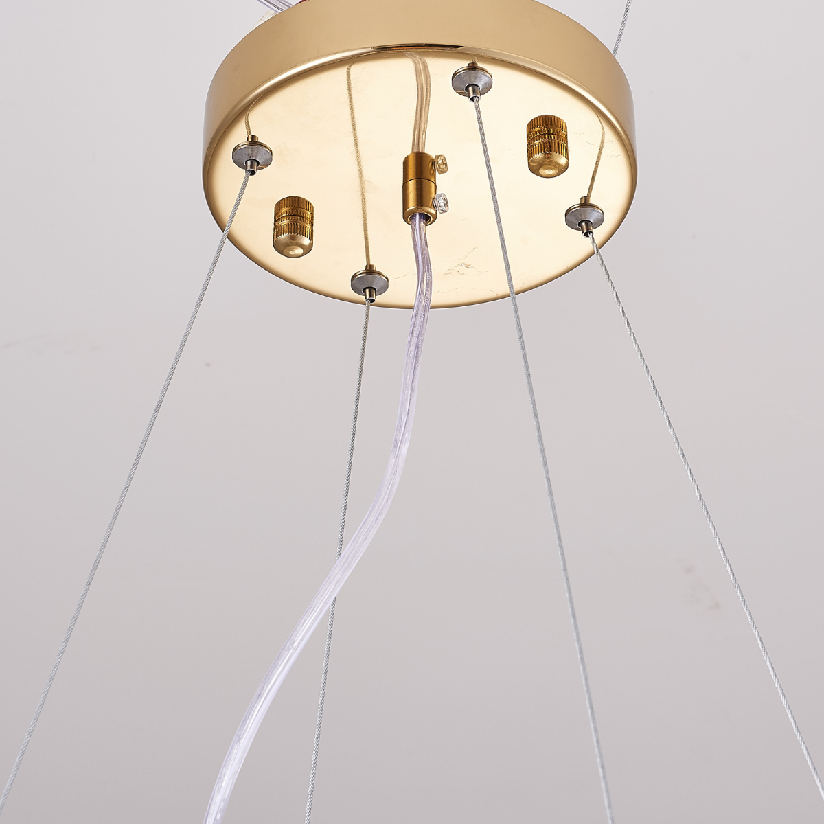 Aura Chandelier Luxury Acrylic Modern LED Gold Metal Living Room