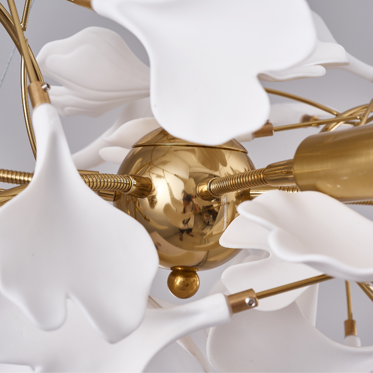 Aura Chandelier Luxury Acrylic Modern LED Gold Metal Living Room