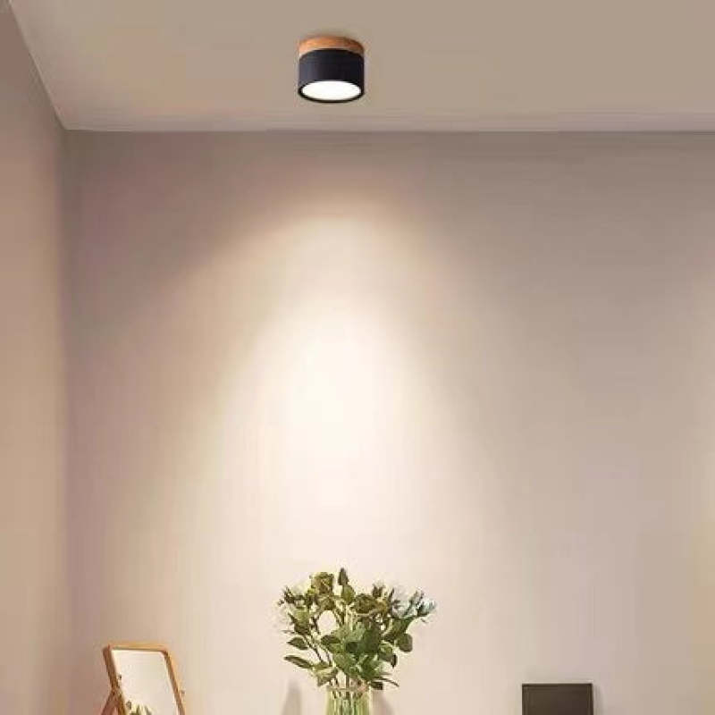 Halo Flush Mount Ceiling Light Modern Cylindrical Metal Acrylic