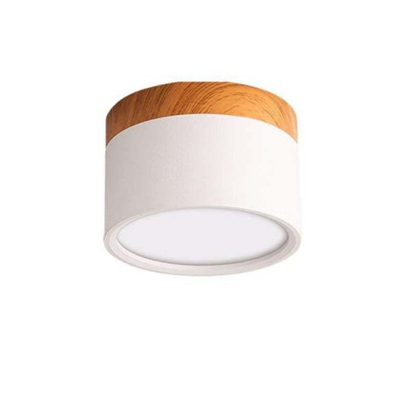 Halo Flush Mount Ceiling Light Modern Cylindrical Metal Acrylic