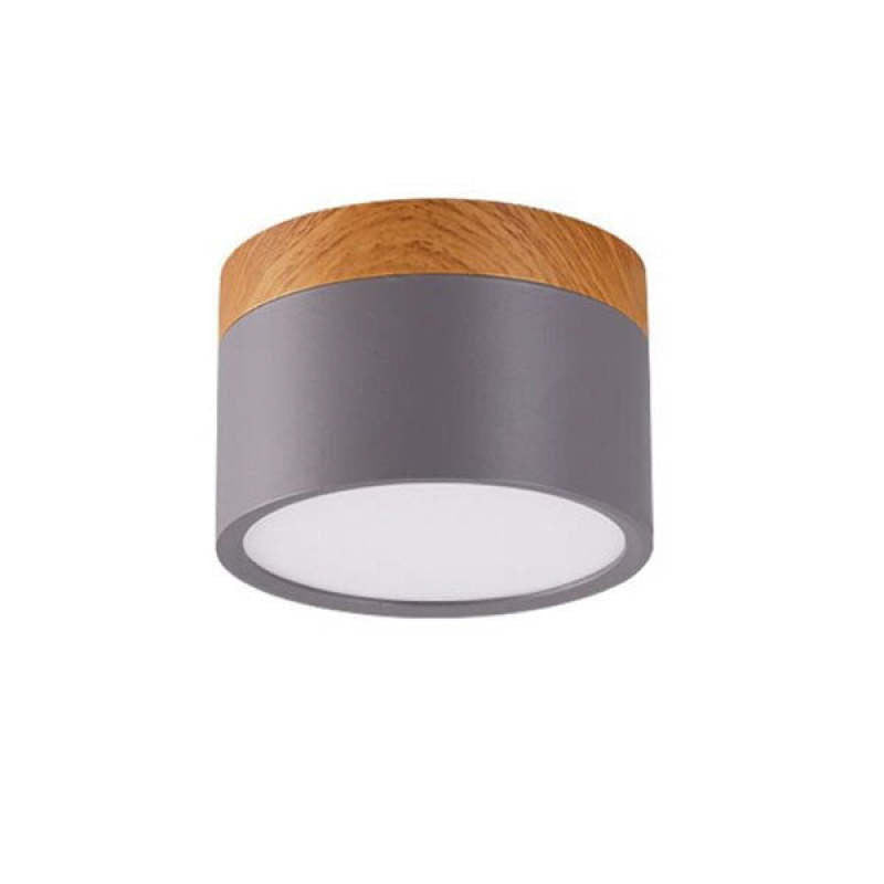 Halo Flush Mount Ceiling Light Modern Cylindrical Metal Acrylic