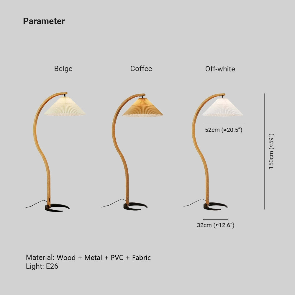 Nexa Floor Lamp Exclusive LED Wood Metal Living Room Bedroom