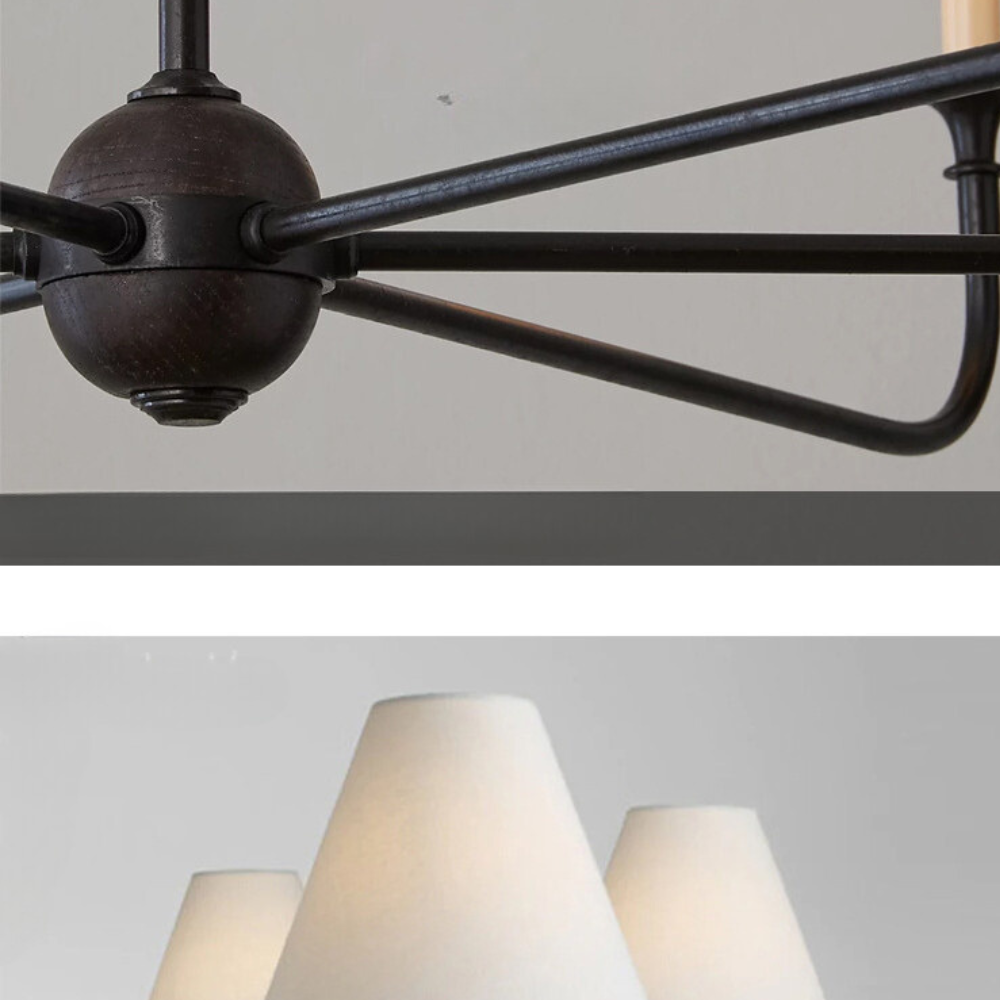 Elys Chandelier Retro Vintage Metal Living Room Dining Room