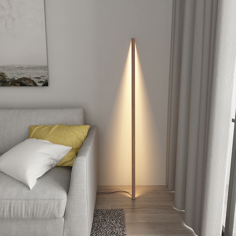 Elys Natural Wood Linear Minimalist Modern Living Room Bedroom