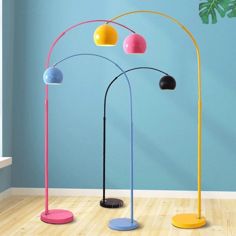 Halo Floor Lamp Modern Fishing 1 Light Arc Metal Living Room
