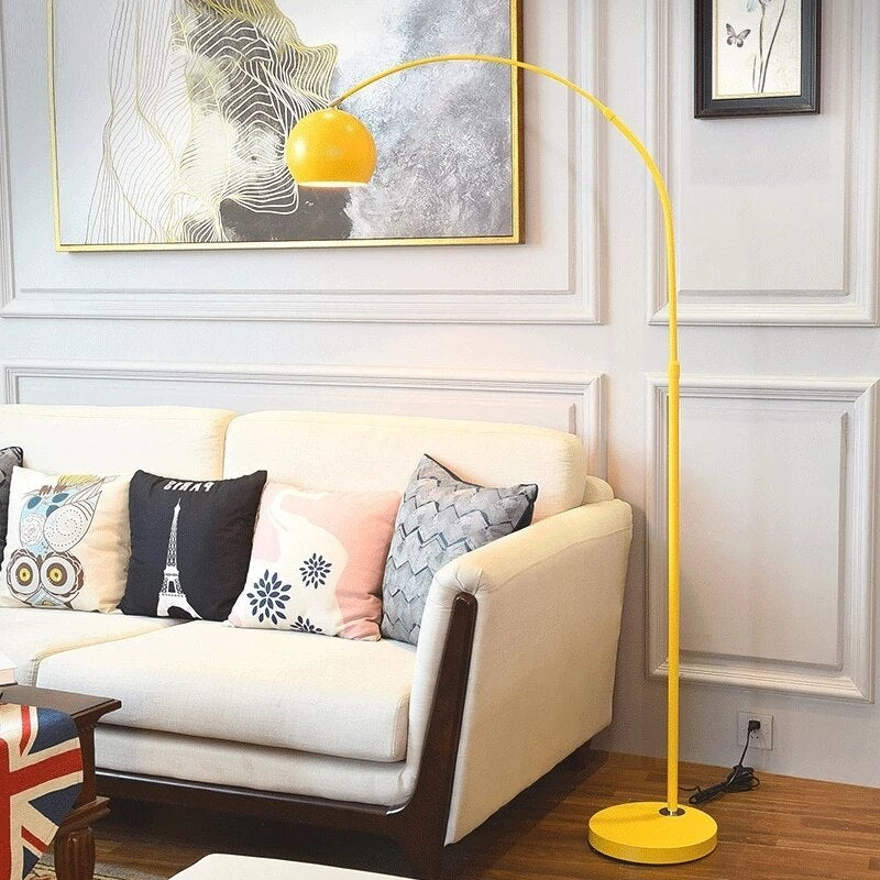 Halo Floor Lamp Modern Fishing 1 Light Arc Metal Living Room