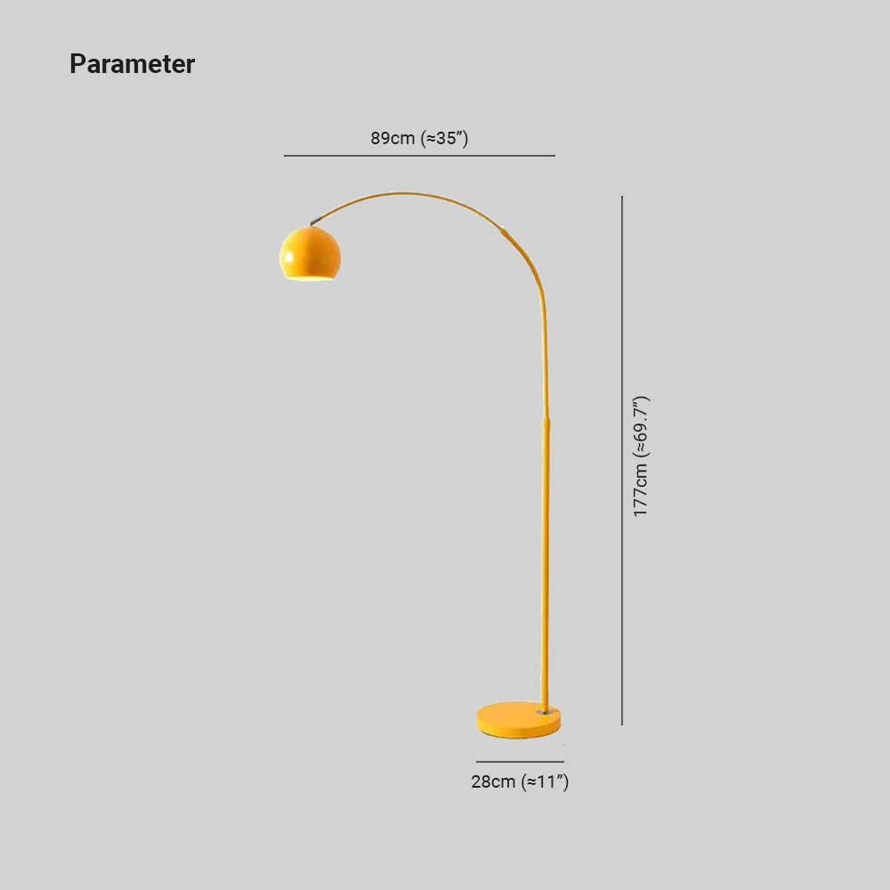 Halo Floor Lamp Modern Fishing 1 Light Arc Metal Living Room