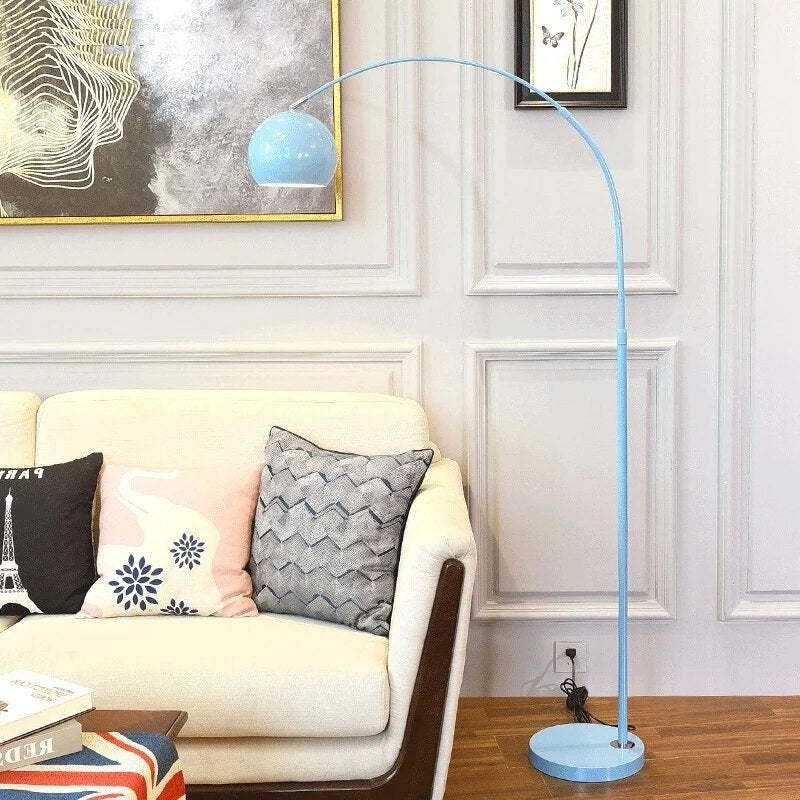 Halo Floor Lamp Modern Fishing 1 Light Arc Metal Living Room