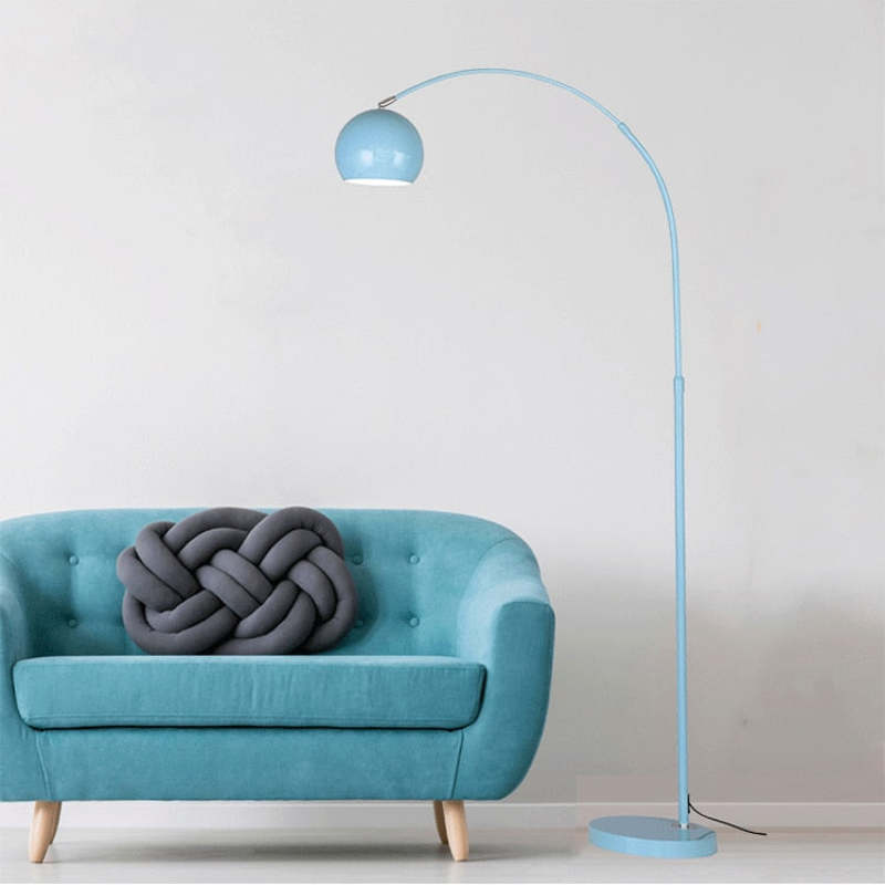 Halo Floor Lamp Modern Fishing 1 Light Arc Metal Living Room
