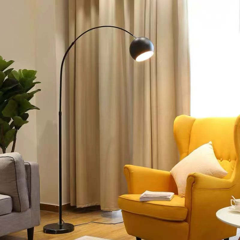 Halo Floor Lamp Modern Fishing 1 Light Arc Metal Living Room