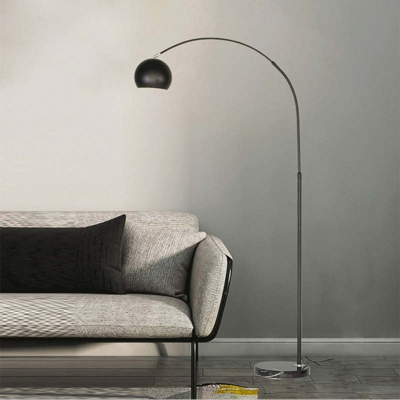Halo Floor Lamp Modern Fishing 1 Light Arc Metal Living Room