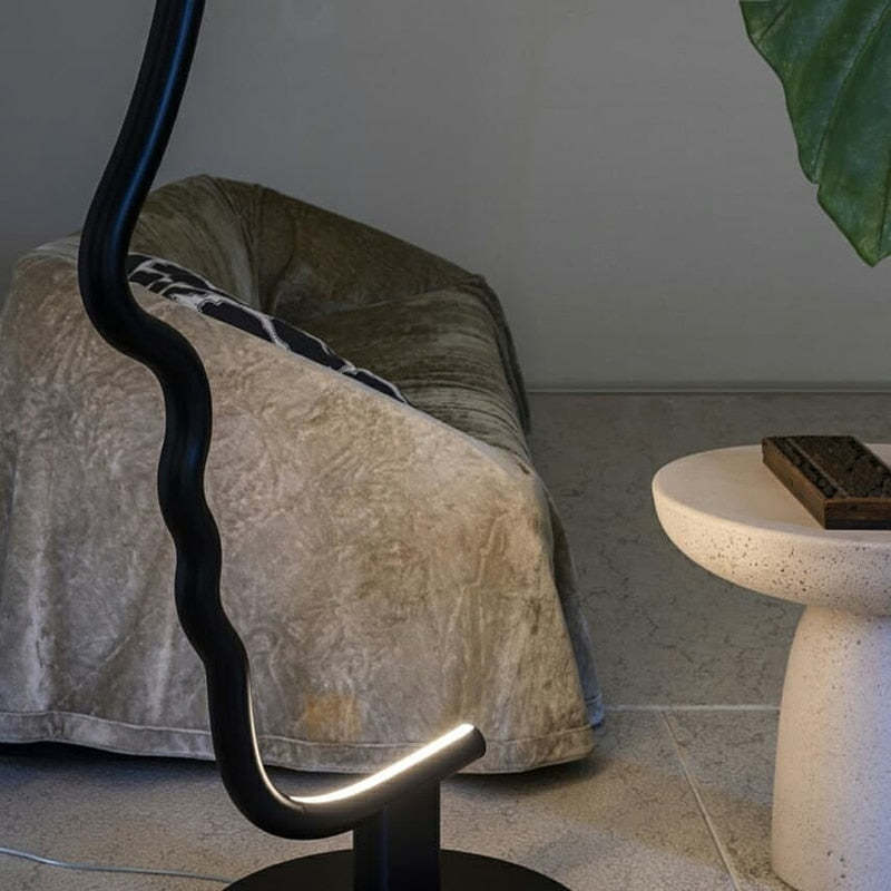 Zephyra Floor Lamp Human Face Profile Modern Arc Metal Silicon Living Room