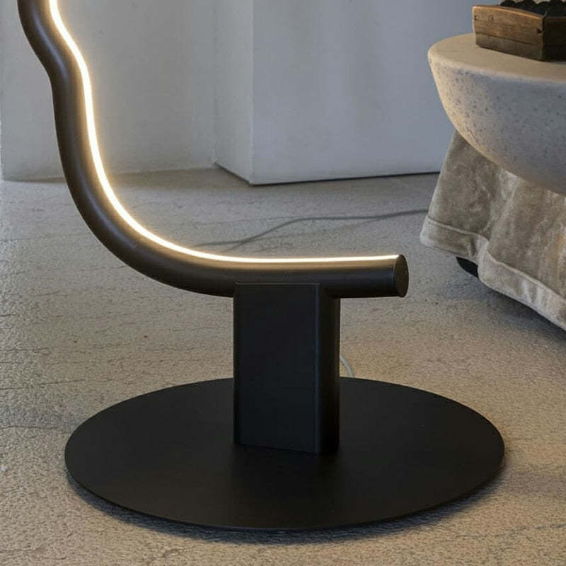 Zephyra Floor Lamp Human Face Profile Modern Arc Metal Silicon Living Room
