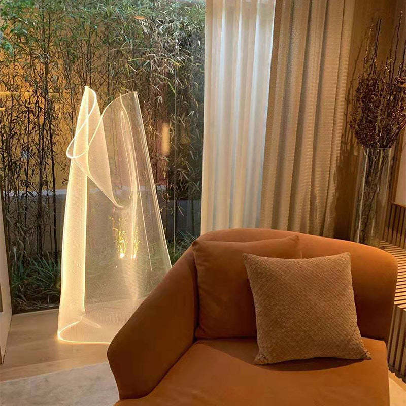 Zephyra Floor Lamp Modern LED Table Metal Acrylic Living Room
