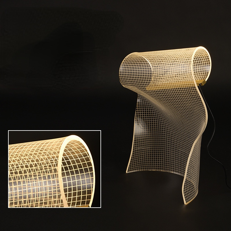 Zephyra Floor Lamp Modern LED Table Metal Acrylic Living Room