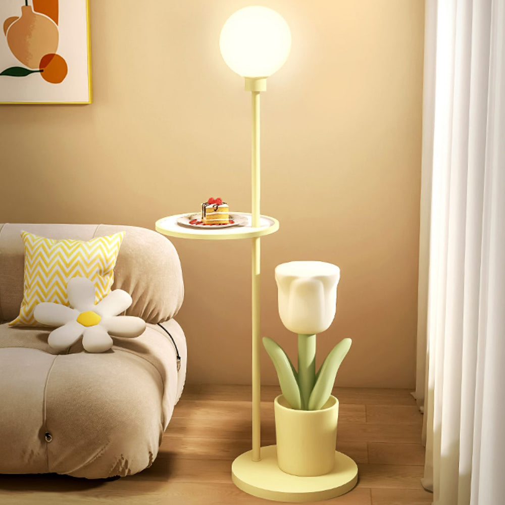 Yono Floor Lamp Modern Metal Glass Bedroom Living Room