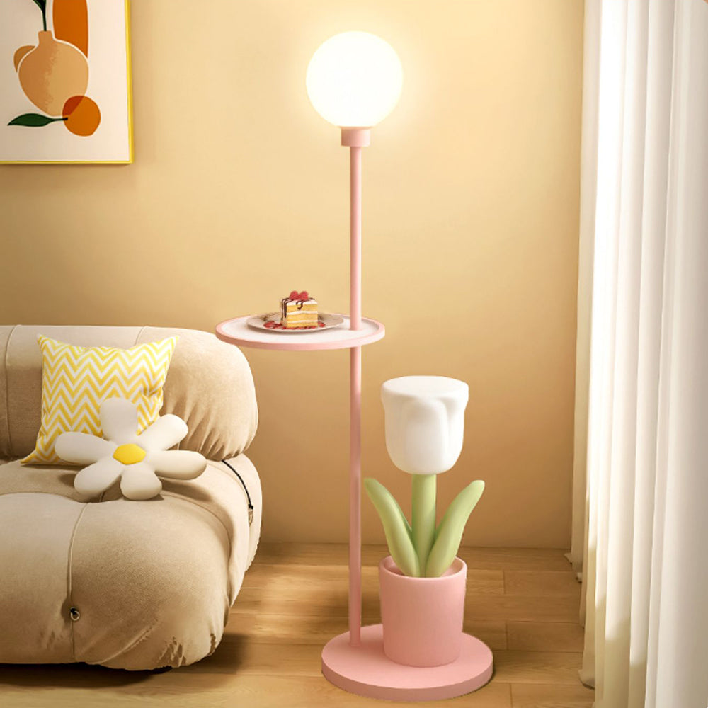 Yono Floor Lamp Modern Metal Glass Bedroom Living Room
