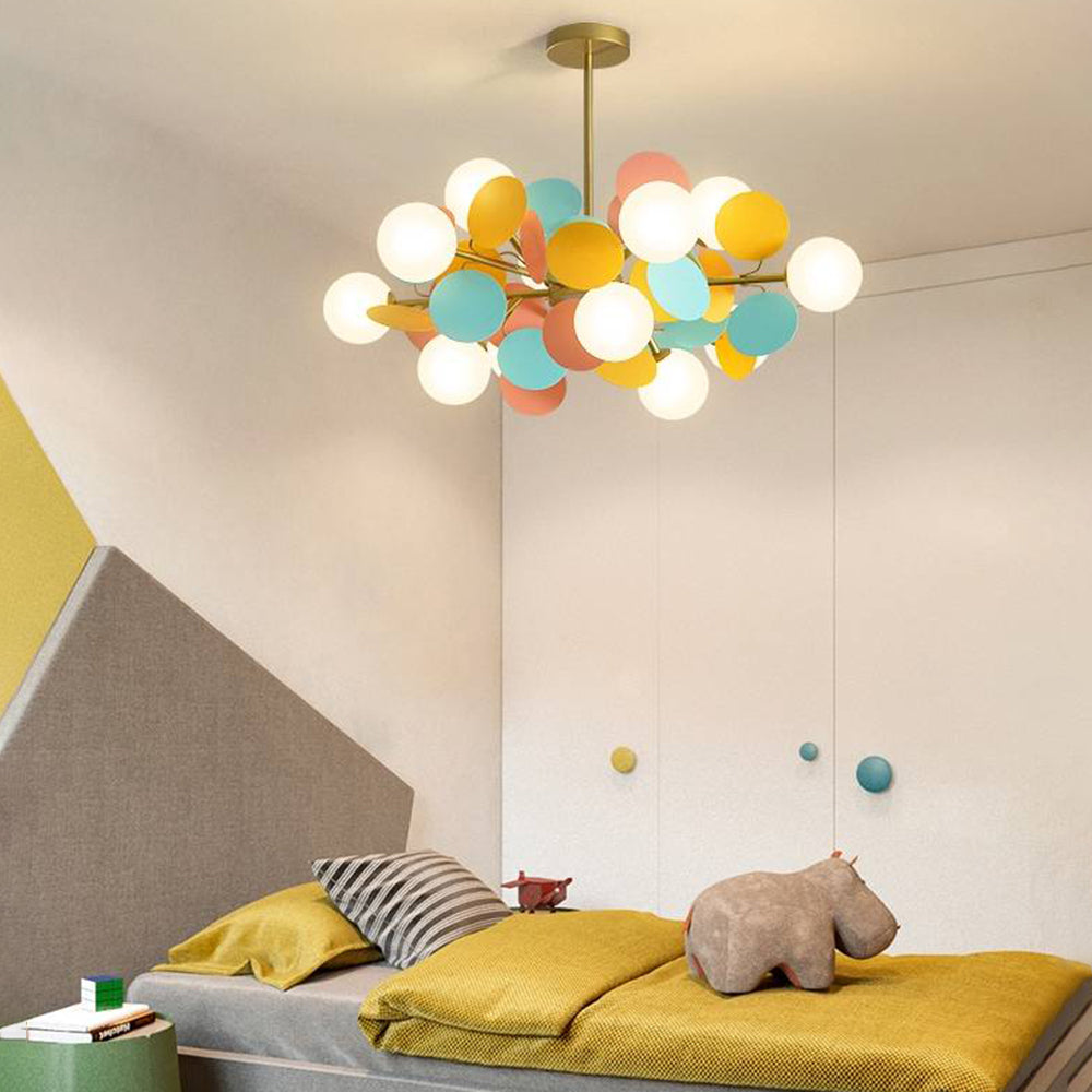 Halo Chandelier Multicoloured Flower Branch Living Room Dining Room