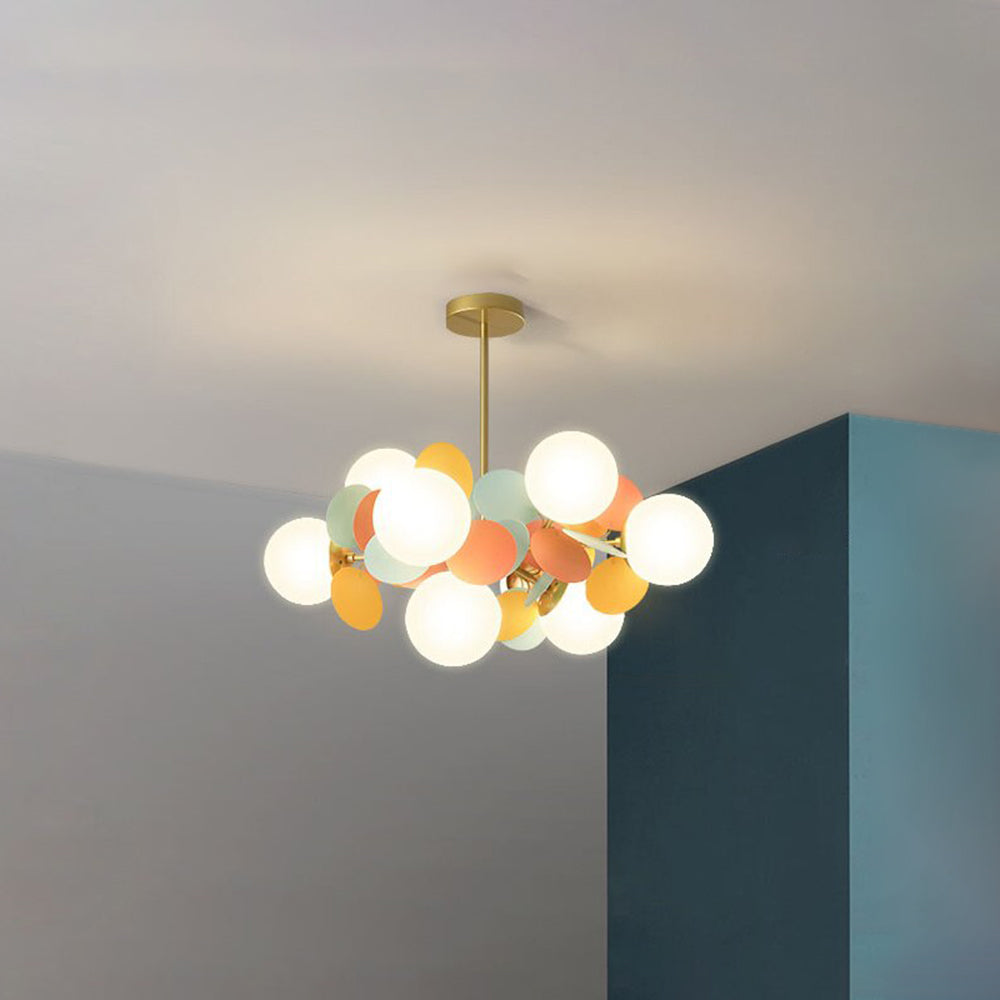 Halo Chandelier Multicoloured Flower Branch Living Room Dining Room